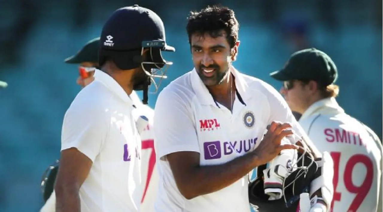 fighting for team india Hanuma Vihari and Ravichandran Ashwin - வலியுடன் போராடிய விஹாரி... ஊக்கப்படுத்திய அஸ்வின்
