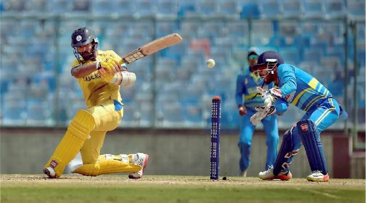 4th win for tamilnadu cricket team Dinesh Karthik jagathisan -தமிழக அணிக்கு 4-வது வெற்றி: ஜெகதீசன், தினேஷ் கார்த்திக் அபாரம்