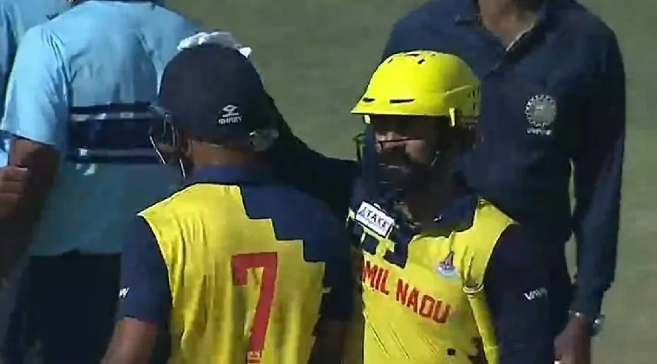 Tamil Nadu reachs Syed Mushtaq Ali Trophy final Arun Karthik's 89 with Dinesh partnership -இரு 'கார்த்திக்'கள் அபாரம்: தோல்வியே காணாமல் ஃபைனலுக்கு வந்த தமிழகம்