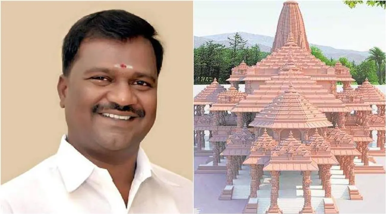 dmk district secretary donated to ayodhya temple, ayodhya ram temple, அயோத்தி ராமர் கோயில்ல், ராமர் கோயிலுக்கு நன்கொடை அளித்த திமுக மாவட்ட பொறுப்பாளர், ayodhya ram temple donation, dmk, திருத்தணி, tiruthani