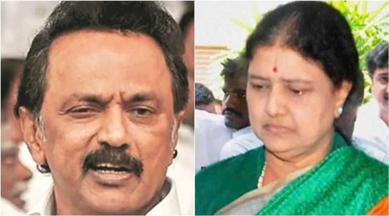 sasikala, vk sasikala return, சசிகலா, அமமுக, திமுக, அதிமுக, முக ஸ்டாலின், ammk, dmk, mk stalin, how looks dmk on sasikala return, aiadmk, tn assembly elections 2021, சட்டமன்றத் தேர்தல் 2021