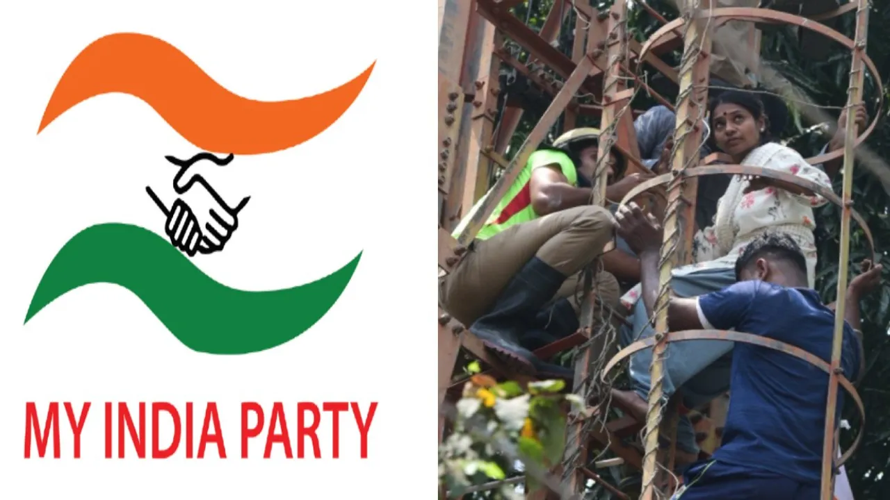 Tamilnadu assembly election 2021: My India Party’s candidate Veeralakshmi climbs on cell phone tower, threatens to commit suicide