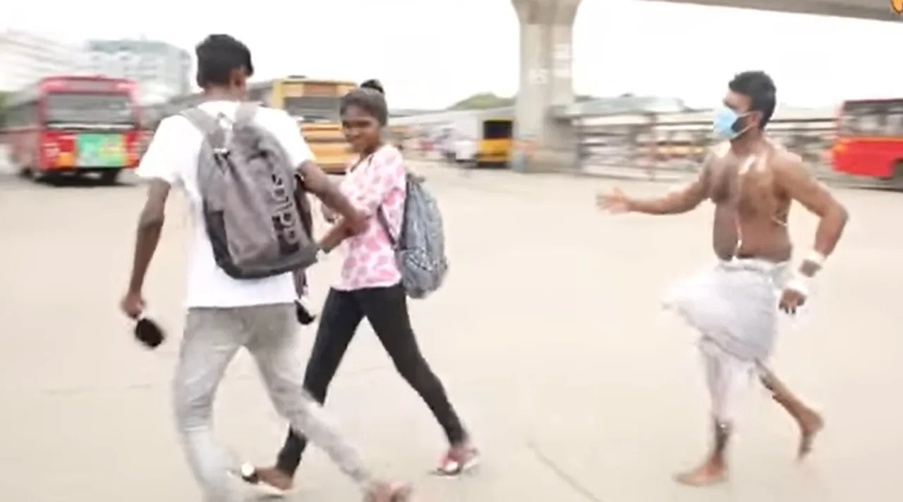 கொரோனா சார்... கோயம்பேட்டில் மாஸ்க் அணியாதவர்களை தெறிக்கவிட்ட நடிகர் வீடியோ வைரல்!