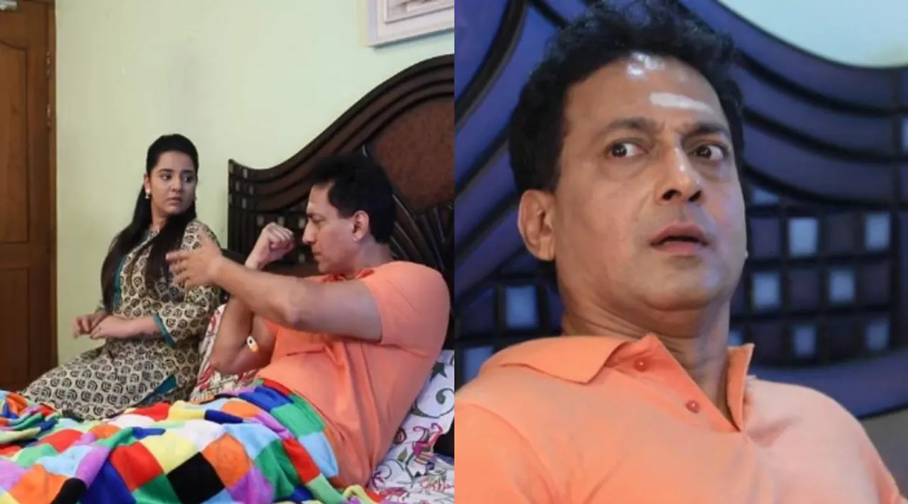 vijay tv, baakiyalakshmi serial, baakiyalakshmi serial today episode, baakiyalakshmi serial today episode story, விஜய் டிவி, பாக்யலட்சுமி, பாக்யலட்சுமி சீரியல் இன்றைய எபிசோடு, கோபி, ஜுரம் வந்ததாக நடிக்கும் கோபி, ராதிகா, Gopi acting as suffering fever, baakiyalakshmi, gopi, radhika, mayu