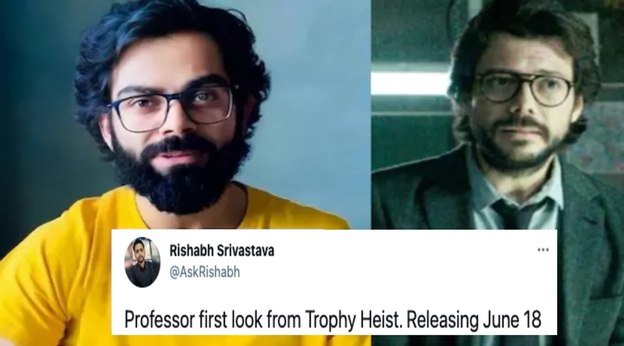 Virat kohli viral photos Tamil News: Virat Kohli's look in Money Heist professor goes viral in social