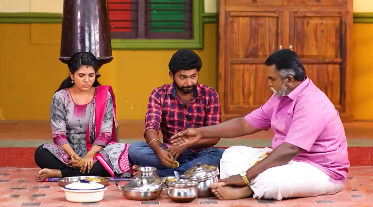 Vijay TV Serial : கண்ணன் - ஐஸ்வர்யாவை வீட்டிற்கு அழைக்கும் முருகன் : பார்வதியின் ரியாக்ஷன் என்ன?