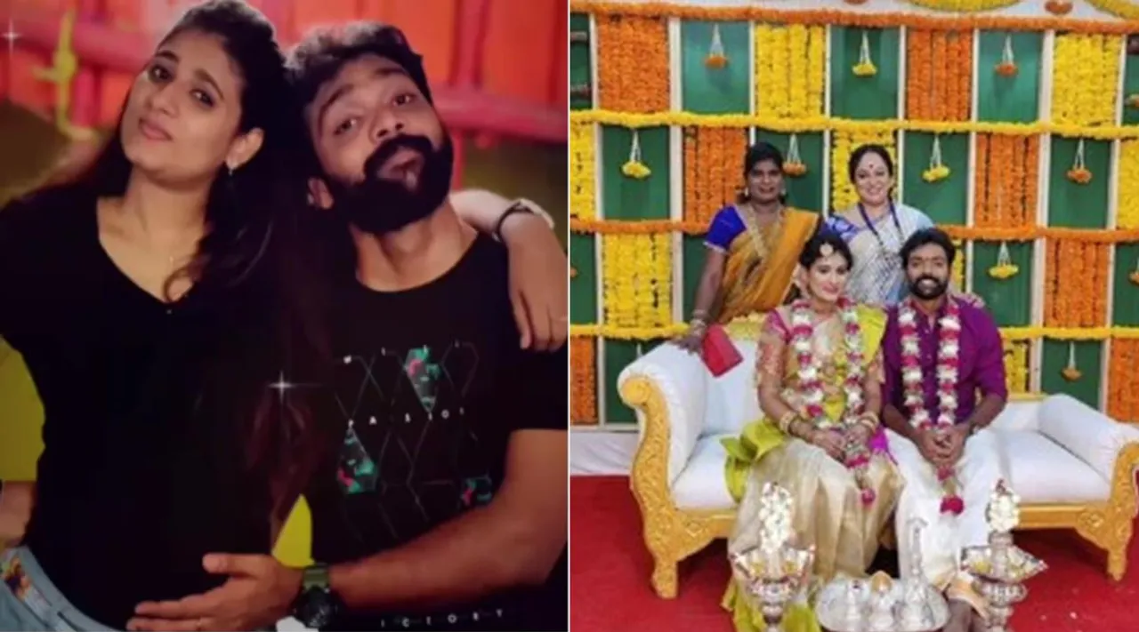Vijay TV actor Vinoth Babu, actor Vinoth Babu dance with Nisha, actor Vinoth Babu dance in his wife baby shower function, விஜய் டிவி, விஜய் டிவி நடிகர் வினோத் பாபு, நடிகர் வினோத் பாபு மனைவியின் வளைகாப்பு விழாவில் மாஸ் டான்ஸ், Sundari neeyum sundaran naanum serial, thendral vanthu enna thodum, vijay tv serial actor dance