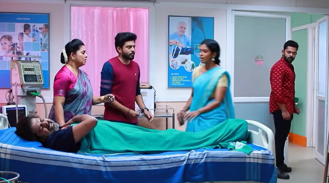 மாமனார் கடைசி ஆசை... பாரதி வீட்டுக்கு அவசரமாக வந்த கண்ணம்மா!