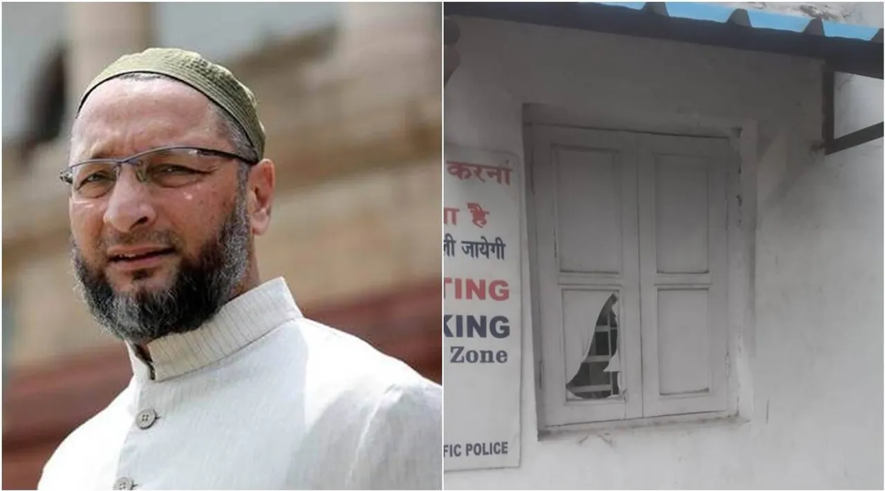 Asaduddin Owaisis Delhi residence vandalised, Asaduddin Owaisis Delhi house attacked, 5 person arrested from Hindu Sena, ஏஐஎம்ஐஎம் கட்சி, ஐதராபாத் எம்பி அசாதுதீன் ஓவைசி, அசாதுதீன் ஓவைசியின் டெல்லி வீடு மீது தாக்குதல், இந்து சேனா அமைப்பைச் சேர்ந்த 5 பேர் கைது, AIMIM, Asaduddin Owaisis MP, Asaduddin Owaisis Delhi residence attack, 5 from Hindu Sena detained