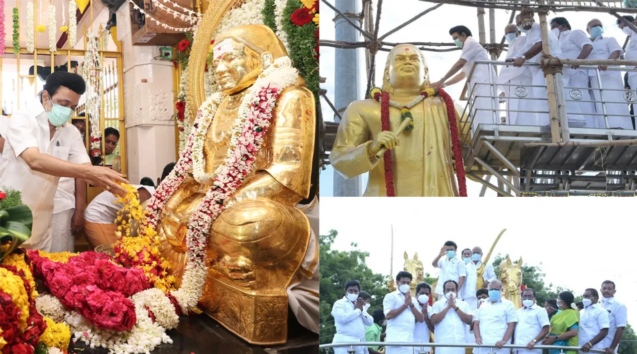 தேவர் ஜெயந்தி: பசும்பொன்னில் ஸ்டாலின்- தலைவர்கள் அஞ்சலி