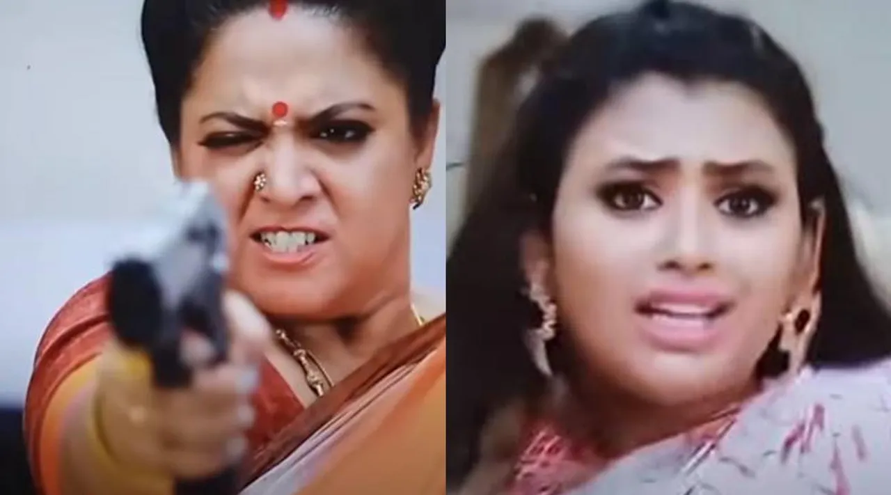Barathi Kannamma Serial, barathi kannamma, vijay tv, Soundarya shoots Venba, barathi kannamma latest promo, barathi kannamma thrilling twist, பாரதி கண்ணம்மா சீரியல், வெண்பாவை துப்பாக்கியால் சுடும் சௌந்தர்யா, vijay tv barahthi kannamma, tamil tv serial news
