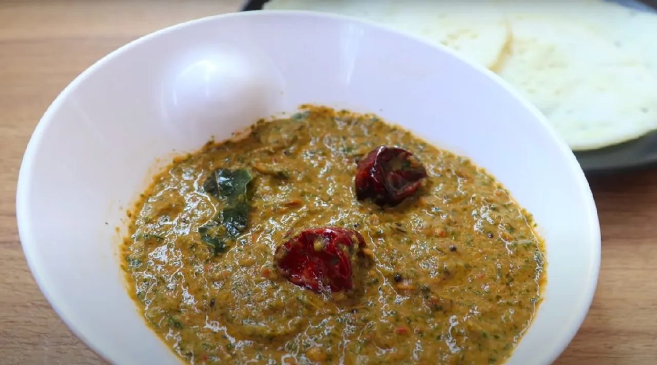 Instant chutney recipes in tamil: coriander leaves chutney making in tamil