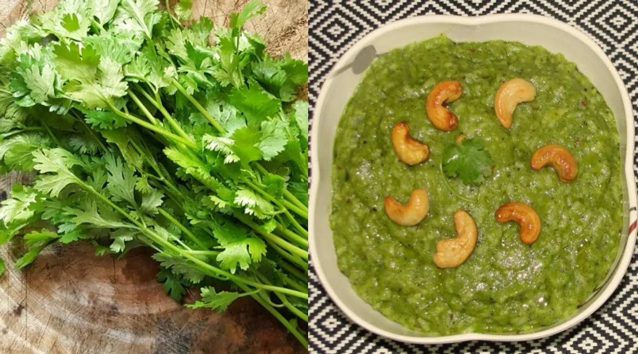 Pongal recipes in tamil: how to make coriander pongal tamil