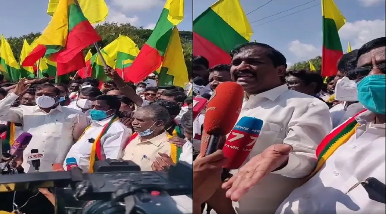 தமிழ் தாய் வாழ்த்து பிரச்னை: வேல்முருகன் தலைமையில் ரிசர்வ் வங்கி முற்றுகை