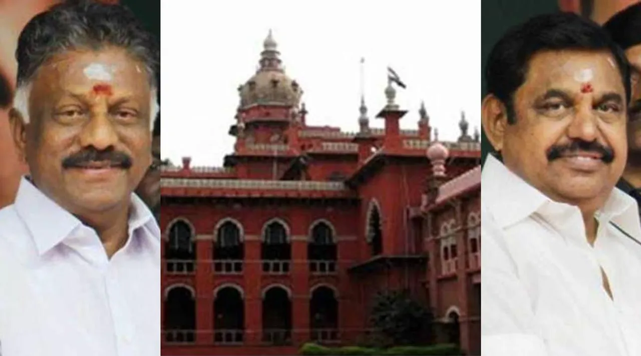 Chennai HC order to OPS and EPS, o panneerselavam, edappadi palaniswami, ops eps response in challenging AIADMK intra-party election, அதிமுக உட்கட்சி தேர்தலை எதிர்த்து வழக்கு, ஓபிஎஸ் - இபிஎஸ் பதிலளிக்க ஐகோர்ட் உத்தரவு, சென்னை உயர் நீதிமன்றம், கேசி பழனிசாமி, KC palaniswami, aiadmk, tamilnadu
