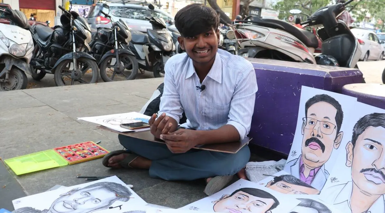 ஓவியத்தால் வறுமையை வென்ற சென்னை இளைஞர்!
