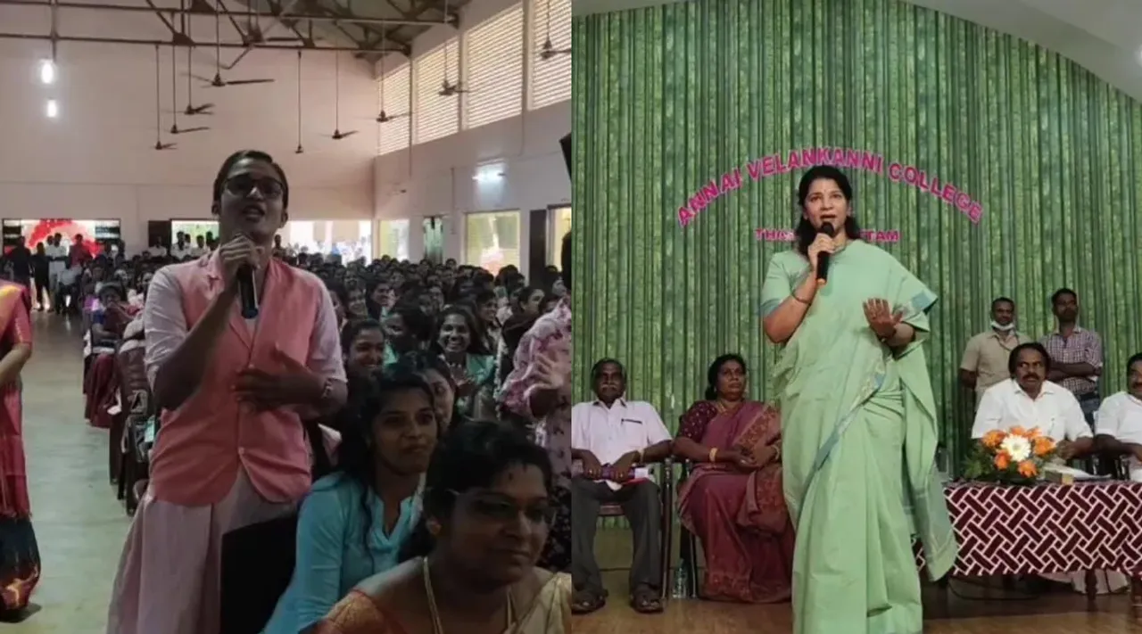 தமிழ்நாட்டில் மது விலக்கு கிடையாதா? மாணவி கேள்விக்கு கனிமொழி பதில்