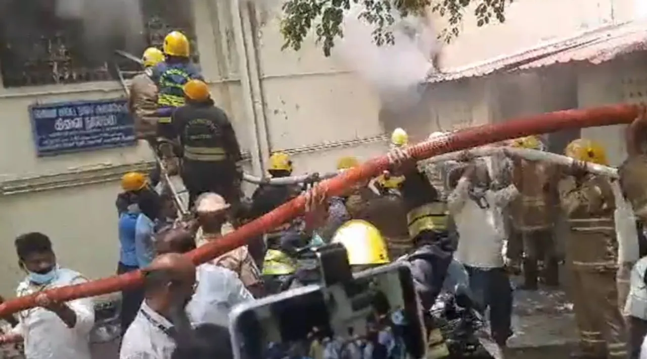 Fire at hospital Latest Update,Rajiv Gandhi Hospital ,Chennai,Government Hospital in chennai,fire in Government hospital,Fire Breaks Out at Chennai's Rajiv Gandhi Government Hospital,Fire Breaks Out at Chennai's Rajiv Gandhi Government Hospital,Fire at Chennai's Rajiv Gandhi Government Hospital,Fire at Rajiv Gandhi Government General hospital,Several Fire Tenders reached at Hospital,சென்னை ராஜீவ் காந்தி அரசு மருத்துவமனையில் தீ விபத்து,தீ விபத்து, அரசு மருத்துவமனையில் தீ விபத்து, ராஜீவ் காந்தி அரசு மருத்துவமனையில் தீ விபத்து