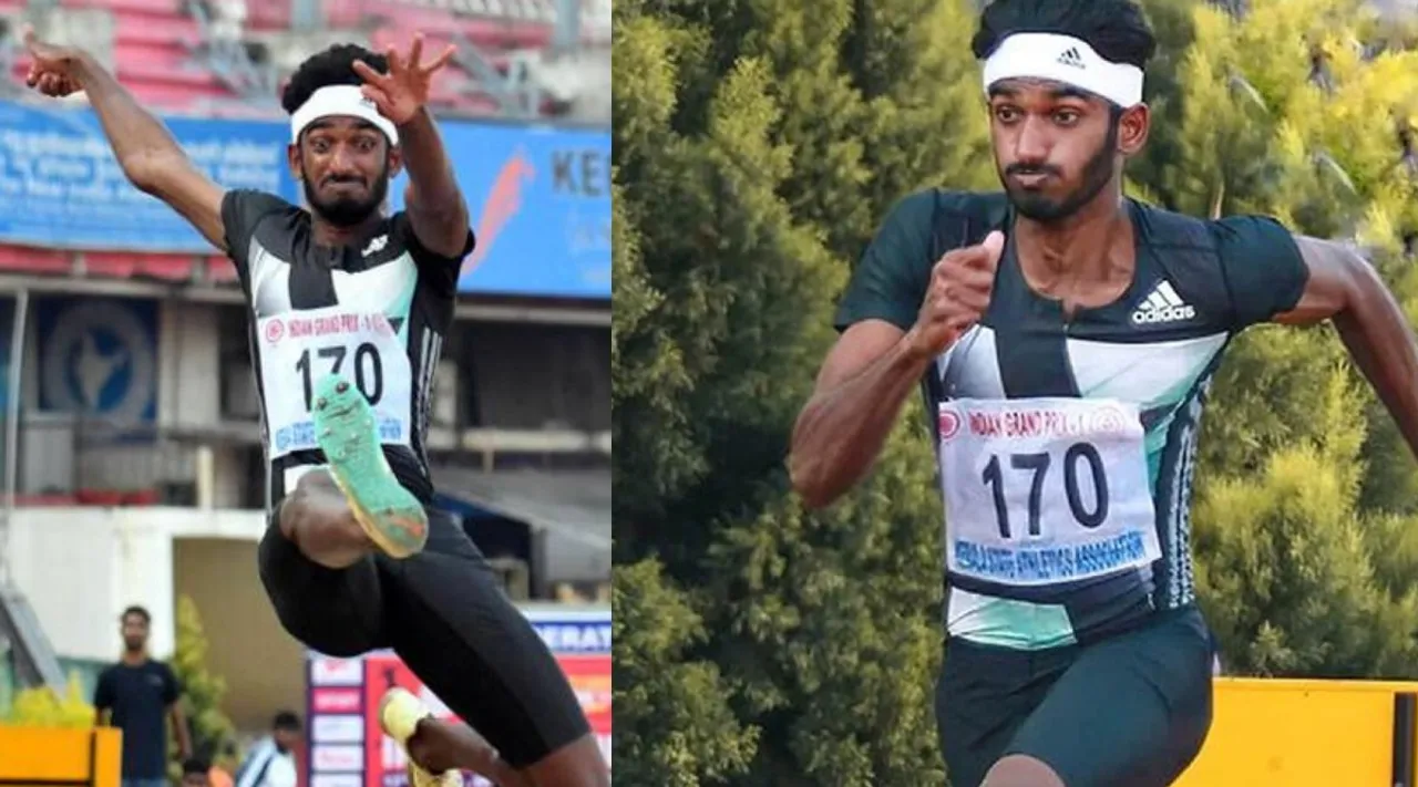 Indian athlete Jeswin Aldrin who broke his own record twice