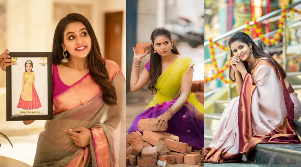 வித விதமான புடவை... வித்தியாசமான பார்வை... கயல் நாயகியின் போட்டோ கலெக்ஷன்ஸ்
