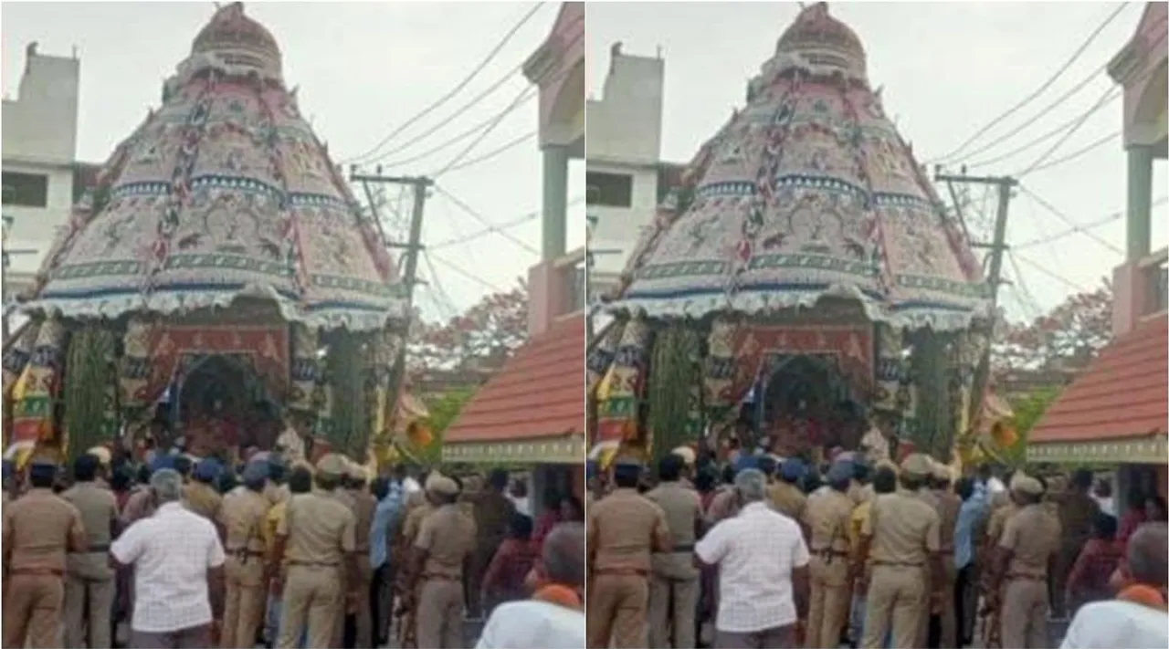 Triuchi, Lalgudi, Trichy, chariot festival, dalit, scheduled castes not allowed in Chariot festival, police and officials