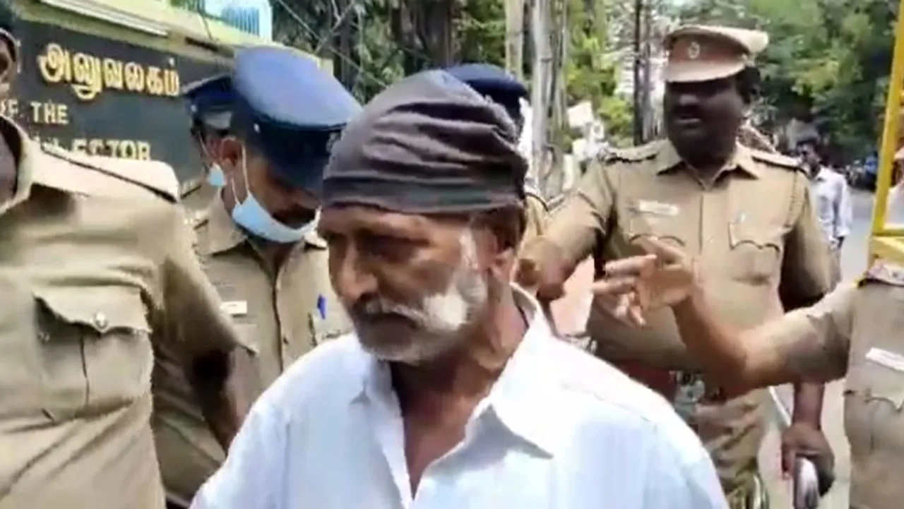 Former protest in Covai district office