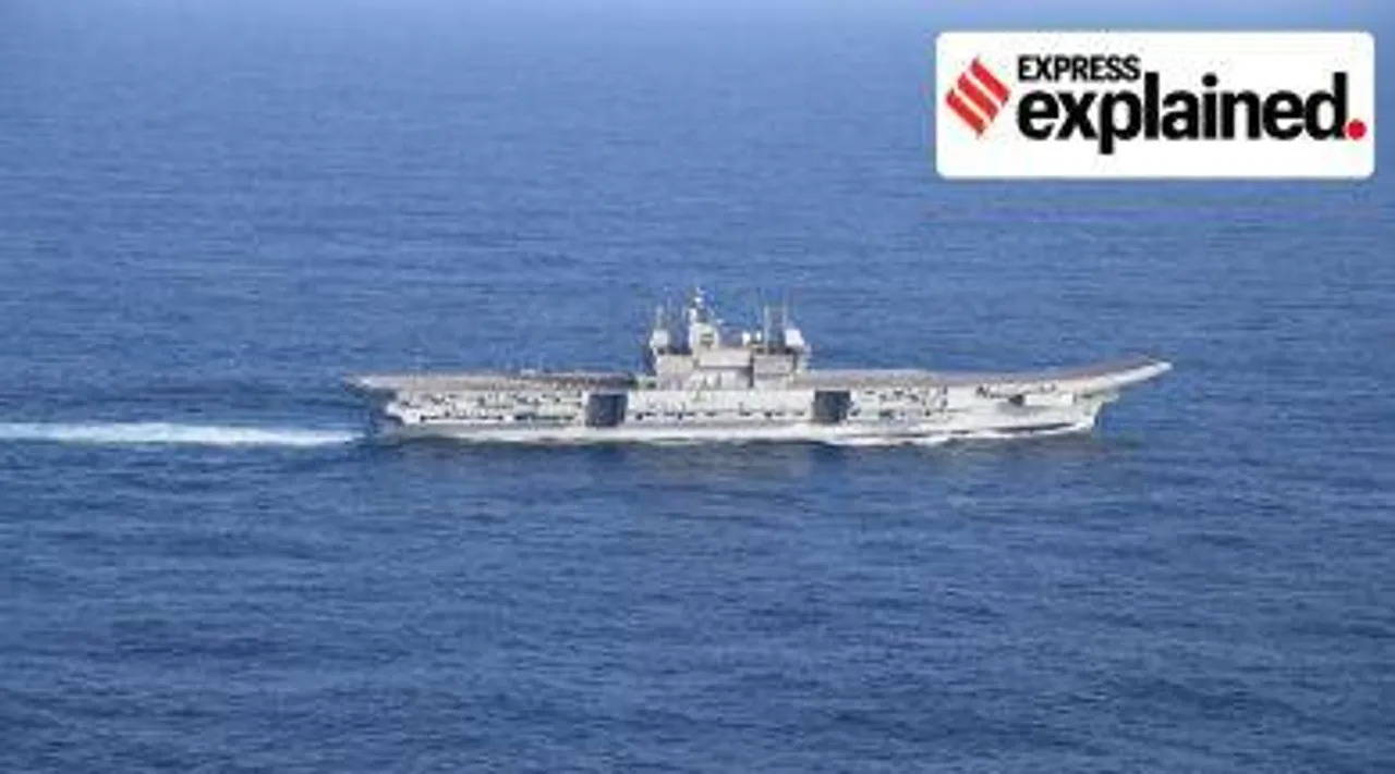 Indigenous Aircraft Carrier (IAC-1) at sea