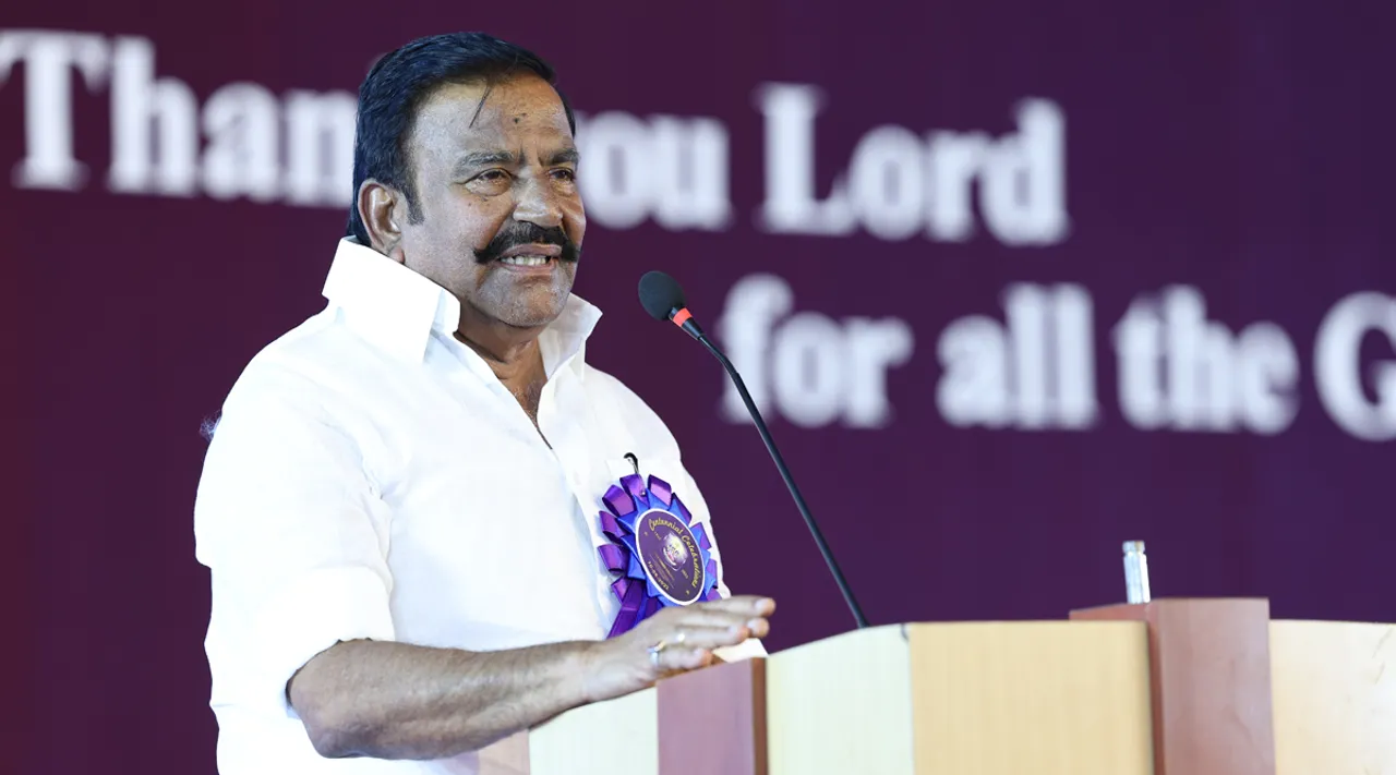 என்னை மிரட்டியே மேயரானாங்க... திருச்சி கல்லூரி விழாவில் அமைச்சர் கே.என்.நேரு பேச்சு