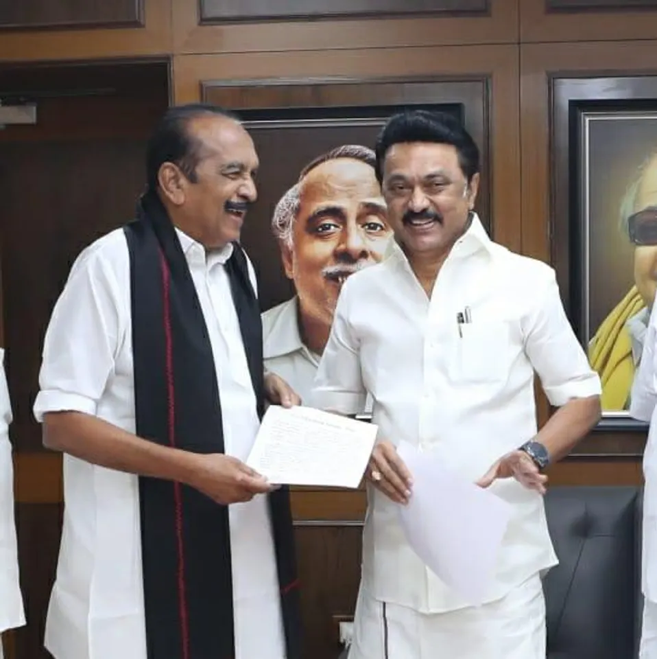 'ரியல் ஹீரோ வைகோ; அவருக்கு துணையாக நான் இருப்பேன்': ஸ்டாலின் பேச்சு￼