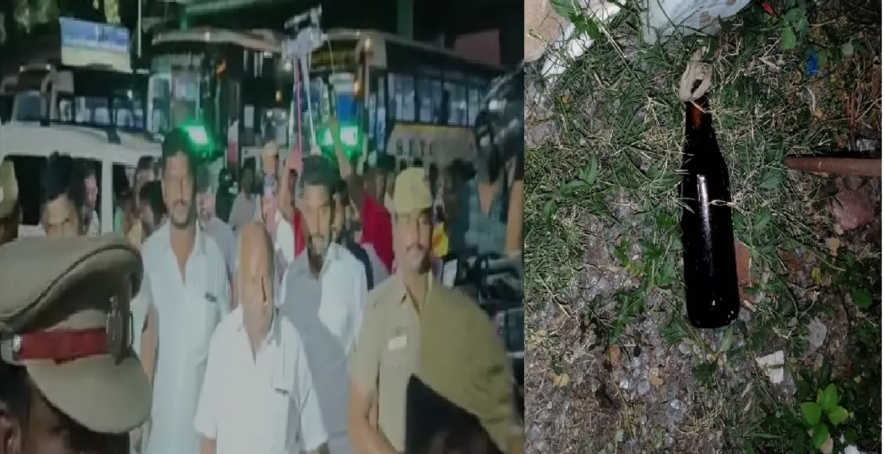 கோவையில் பதற்றம்: பா.ஜ.க அலுவலகம், துணிக் கடை மீது பெட்ரோல் குண்டு வீச்சு; இரவில் மறியல்