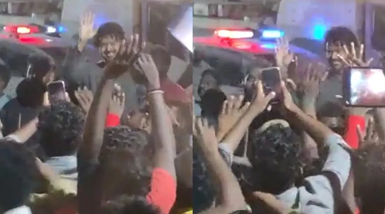 நீண்ட நாட்களுக்குப் பிறகு ரசிகர்களைச் சந்தித்த விஜய்… வாரிசு படப்பிடிப்பு தளத்தில் உற்சாகம்