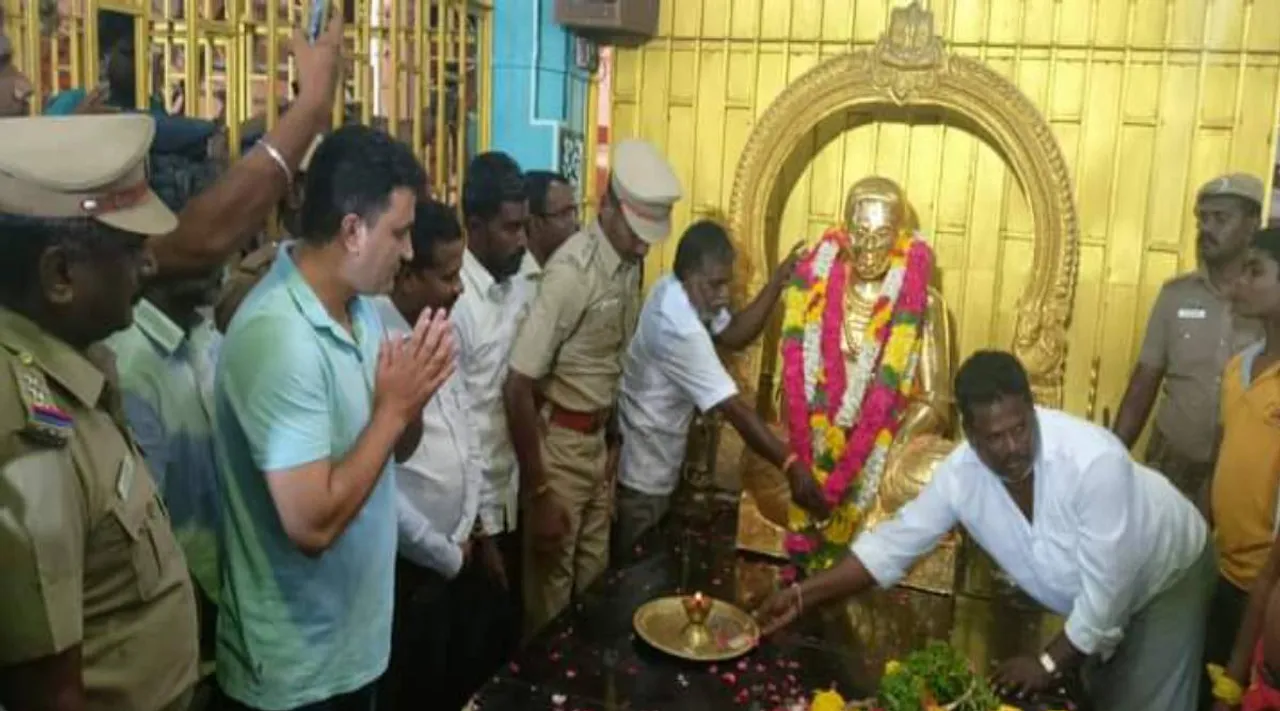 பசும்பொன்னில் தேவர் சிலைக்கு தங்கக் கவசம் அணிவிப்பு: பலத்த போலீஸ் பாதுகாப்பு