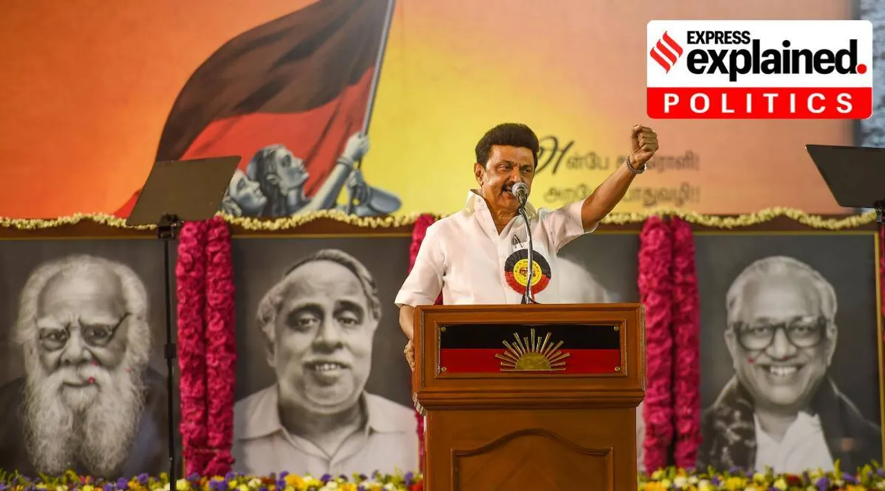 கூட்டாட்சி திட்டத்திற்கு மொழி தேசியவாதத்தை கையில் எடுத்த தி.மு.க; ’திராவிட மாடல்’ ஆட்சி