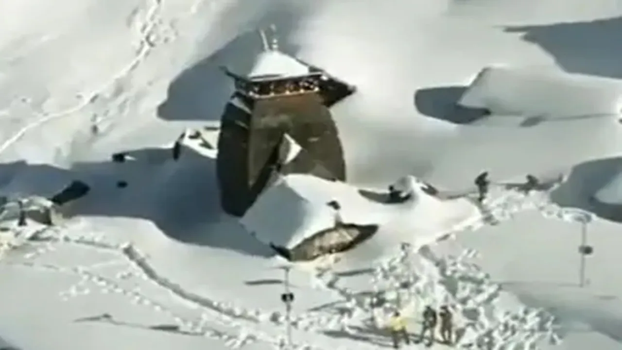 Aerial View Of Worlds Highest Located Shiva Te