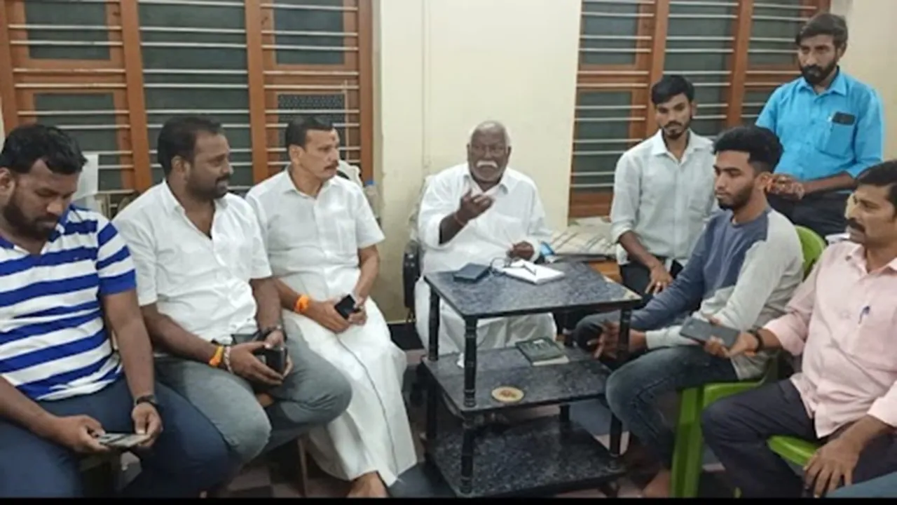A youth rescued from Myanmar meets BJP MLA MR Gandhi