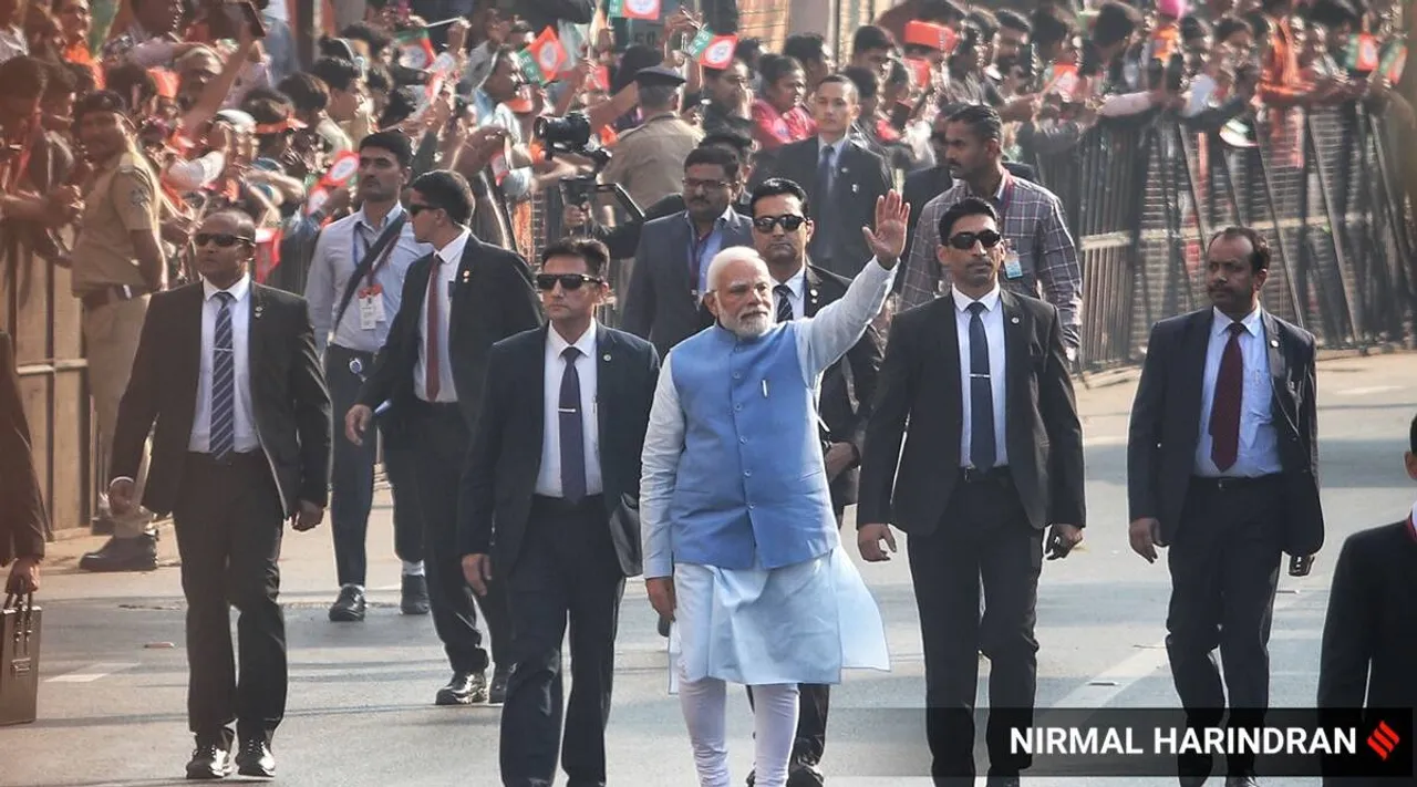 Complaint filed against PM Modi for holding road show near polling booth