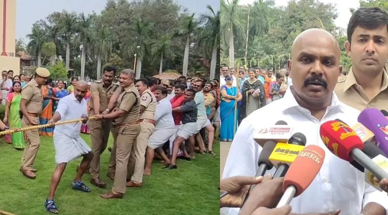 10 ஆண்டுகளுக்கு பின் காவலர் பொங்கல் : கலை நிகழ்ச்சிகளுடன் களைகட்டிய கோவை கமிஷனர் ஆபீஸ்