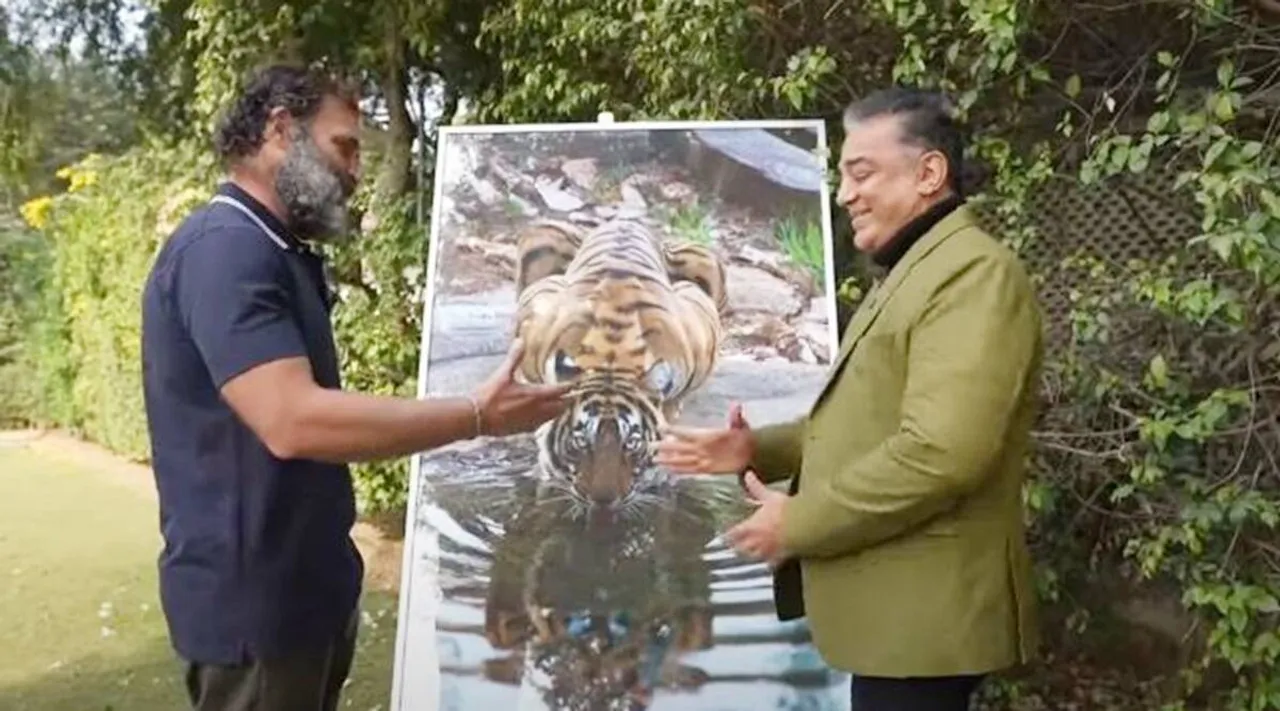 பிரியங்கா மகன் க்ளிக் செய்த போட்டோ: கமல்ஹாசனுக்கு ராகுல் அளித்த ஸ்பெஷல் பரிசு