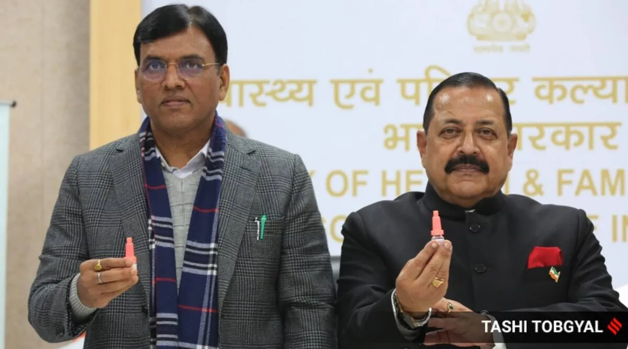 covid nasal vaccine launched, covid intranasal vaccine launched, bharat biotech covid vaccine, mansukh mandaviya, incovacc launched, jitendra singh
