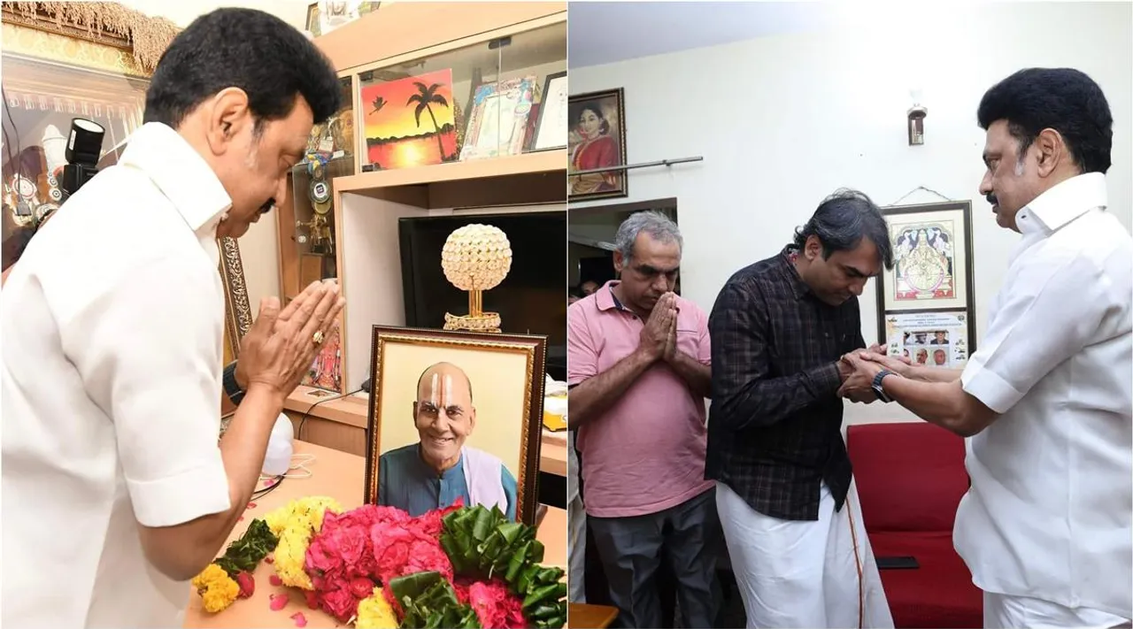 Rangaraj Pandey's father dies, Rangaraj panday, ரங்கராஜ் பாண்டே தந்தை மரணம், ஸ்டாலின் நேரில் சென்று அஞ்சலி, ரஜினிகாந்த் நேரில் சென்று அஞ்சலி, MK Stalin, Rajinikanth, Tamil news, latest tamil news