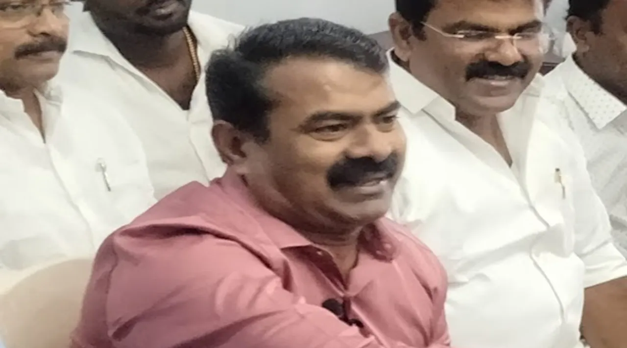 Seeman questioned in Nagercoil why the karunanithi pen memorial in the sea