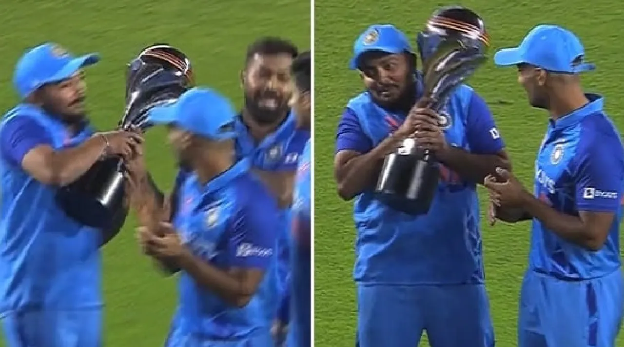 Hardik Pandya trophy Prithvi Shaw, ind vs nz t20 Tamil News