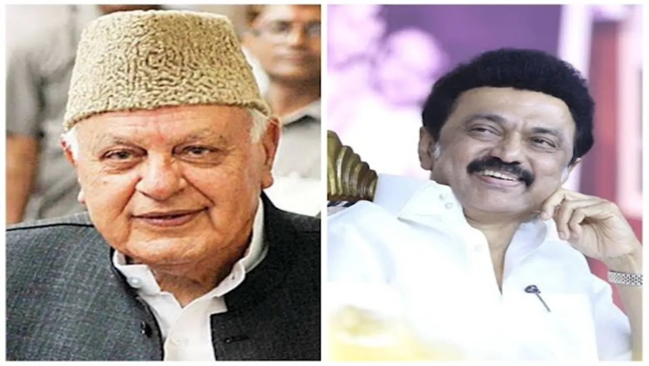 Farooq Abdullah participates in Stalin's birthday rally