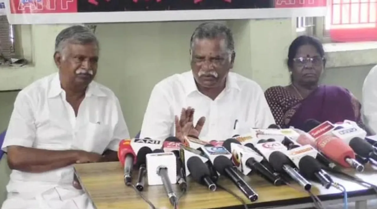 Mutharasan says Modi has not created single PSU, Mutharasan says Modi has sold 23 PSUs so far, Tiruchirappalli new, Trichy news, CPI, இந்திய கம்யூனிஸ்ட் கட்சி, முத்தரசன், ஒரு பொதுத்துறையைக் கூட உருவாக்காத மோடி, இதுவரை 23 பொதுத்துறை நிறுவனங்களை விற்றுள்ளார், முத்தரசன், Mutharasan, Modi, CPI