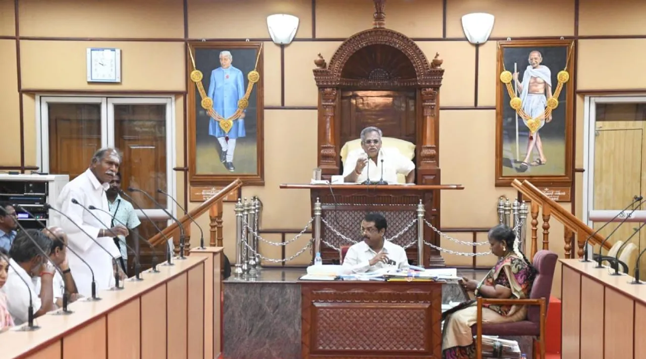 Puducherry Govt celebration, Karunanidhi, Jayalalitha leaders, கருணாநிதி, ஜெயலலிதா தலைவர்களுக்கு அரசு விழா, புதுச்சேரி சட்டசபையில் ரங்கசாமி அறிவிப்பு, Puducherry Govt celebration for Karunanidhi, Jayalalitha leaders, CM Rangaswamy announcement in assembly