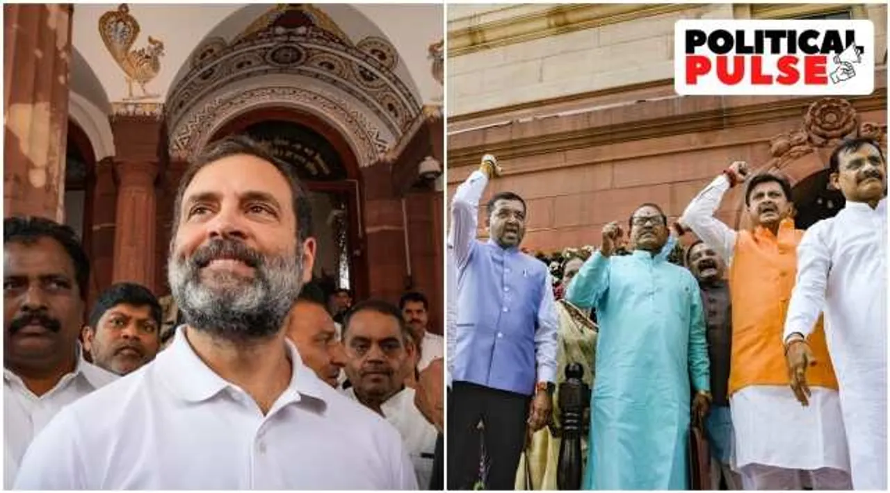 BJP moves to get Rahul Gandhi suspended from Lok Sabha police send him notice