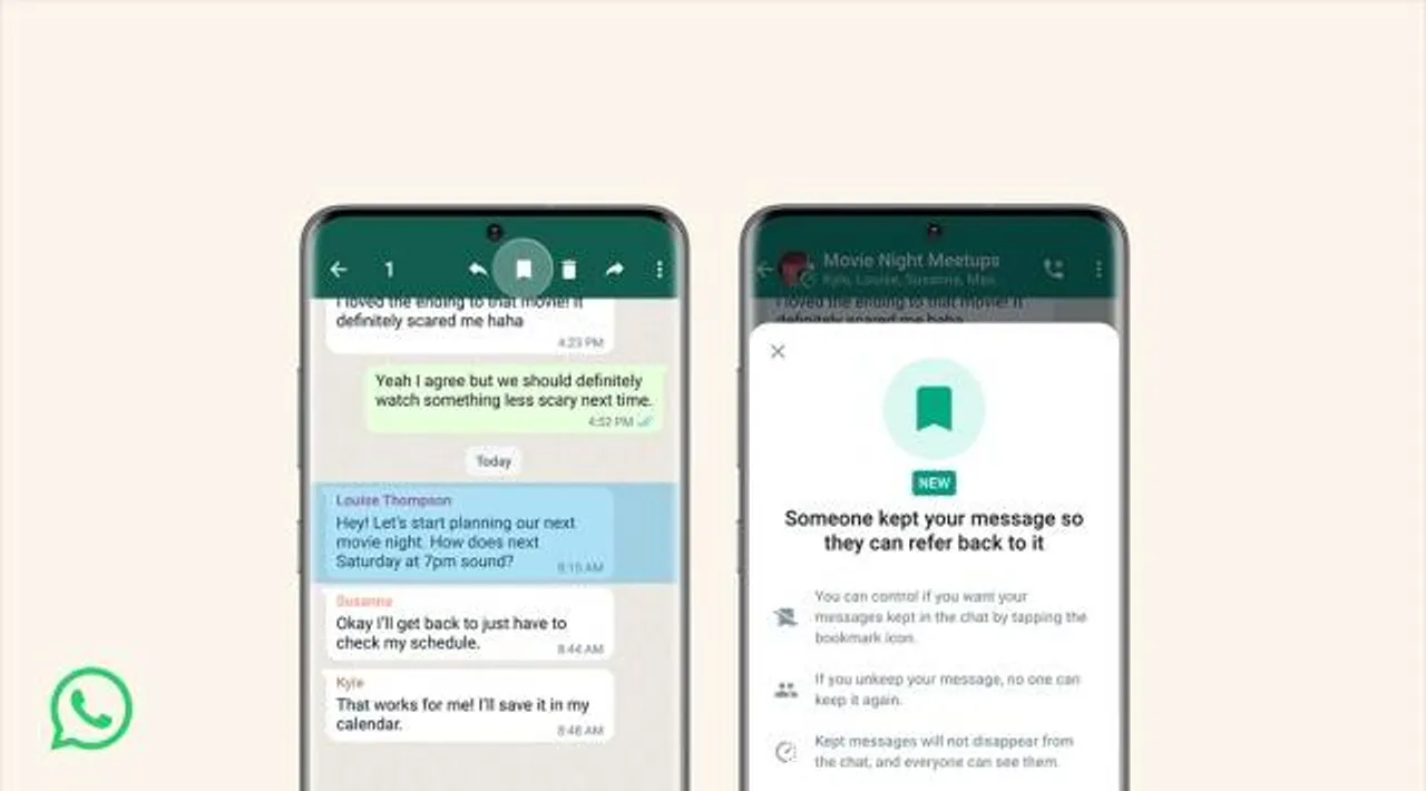 WhatsApp new Keep in Chat feature