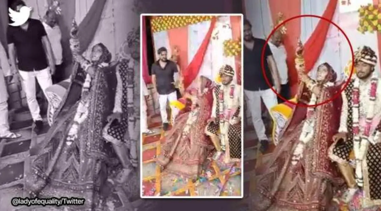 Celebratory firing videos, bride absconds after police books case against celebratory firing, திருமணத்தில் துப்பாக்கியால் சுட்டு கொண்டாட்டம், விபரீத ஆசையால் தலைமறைவான மணமகள், celebratory firing in UP, indian express, IE Tamil