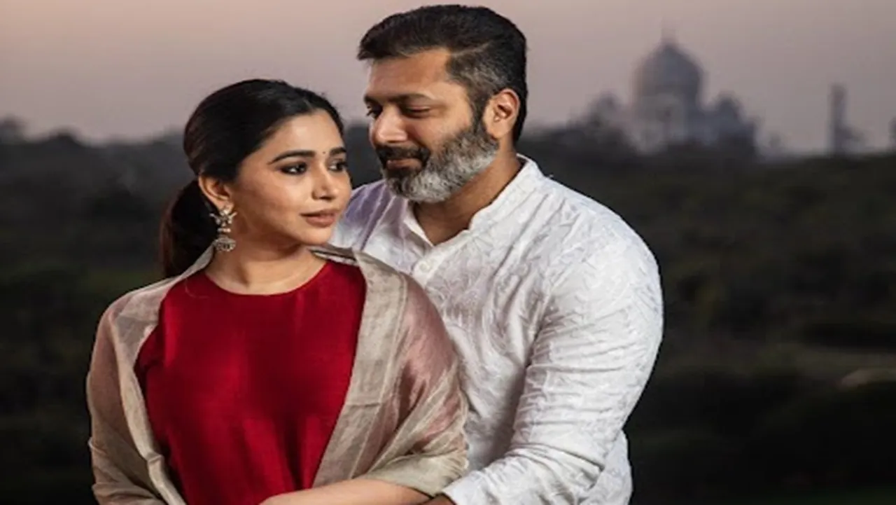 Jayam Ravi wife aarti photo shoot