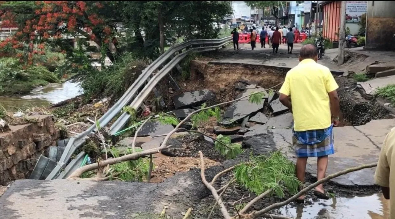 coimbatore news, tamil nadu news, latest tamil news, கட்டப்பட்டு 2 ஆண்டுகளுக்குள் மழை வெள்ளத்தில் உடைந்த மதுக்கரை தரைப்பாலம், கோவை செய்திகள், Kovai news